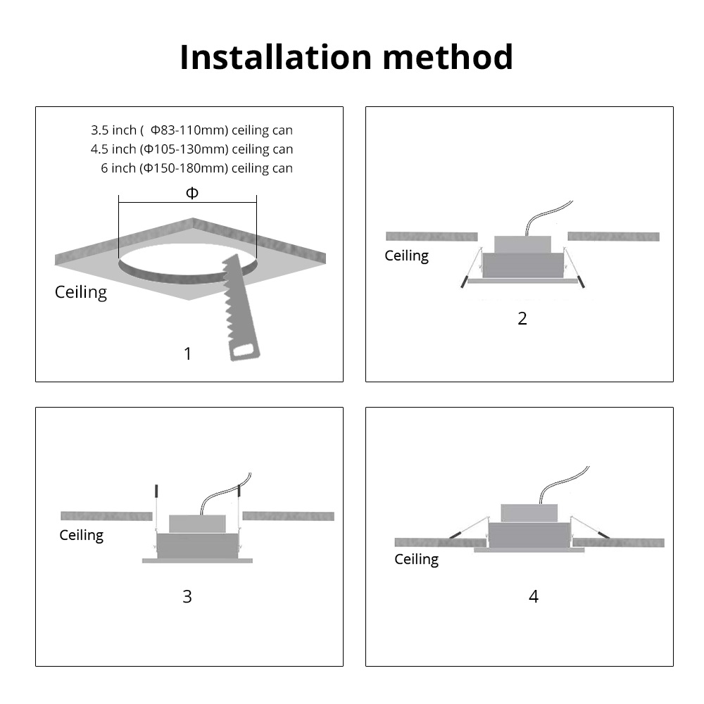 3.0 RGBCW Led Downlight Colorful Ceiling Light